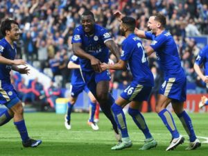 Morgan: Akishangilia na wachezaji wenzake wa Leicester City moja ya goli lake alilofunga katika mechi ya ligi kuu nchini Uingereza