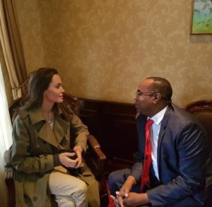 Angelina Jolie baada ya kuwasili jijini Nairobi nchini Kenya